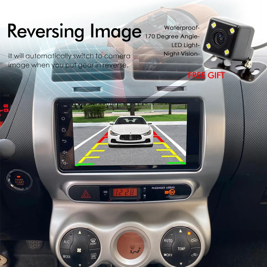 6GB Ram 128GB Rom Car Radio Navigation GPS For Toyota IST Urban Cruiser 2009 Android 13 Stereo Head Unit Autoradio Multimedia