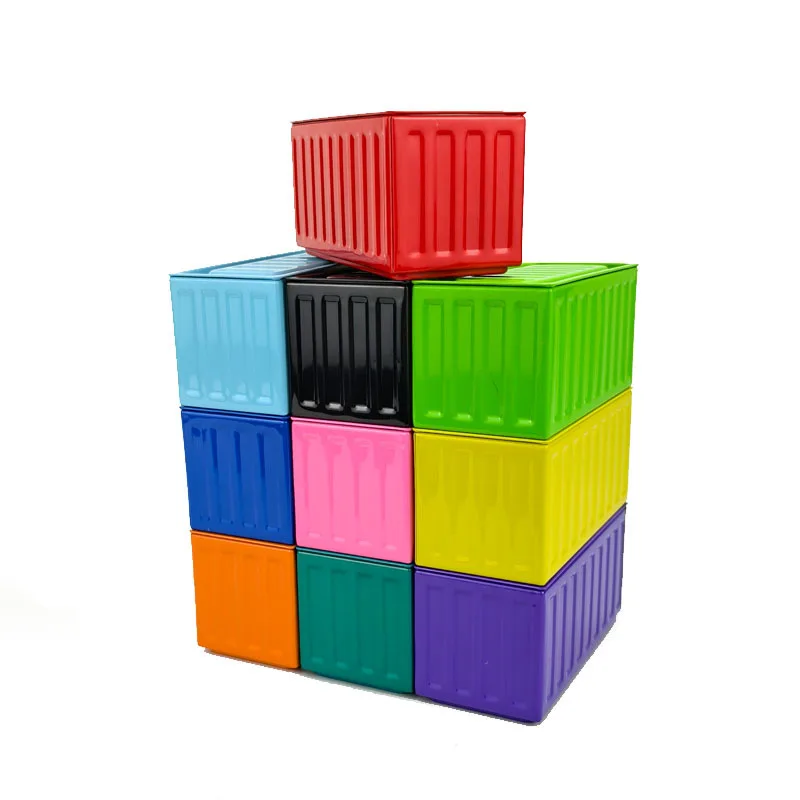 

1PC Industrial Mini Container Metal Storage Box Creative Desktop Ornament Jewelry Organizer Home Small Sundries Iron Case