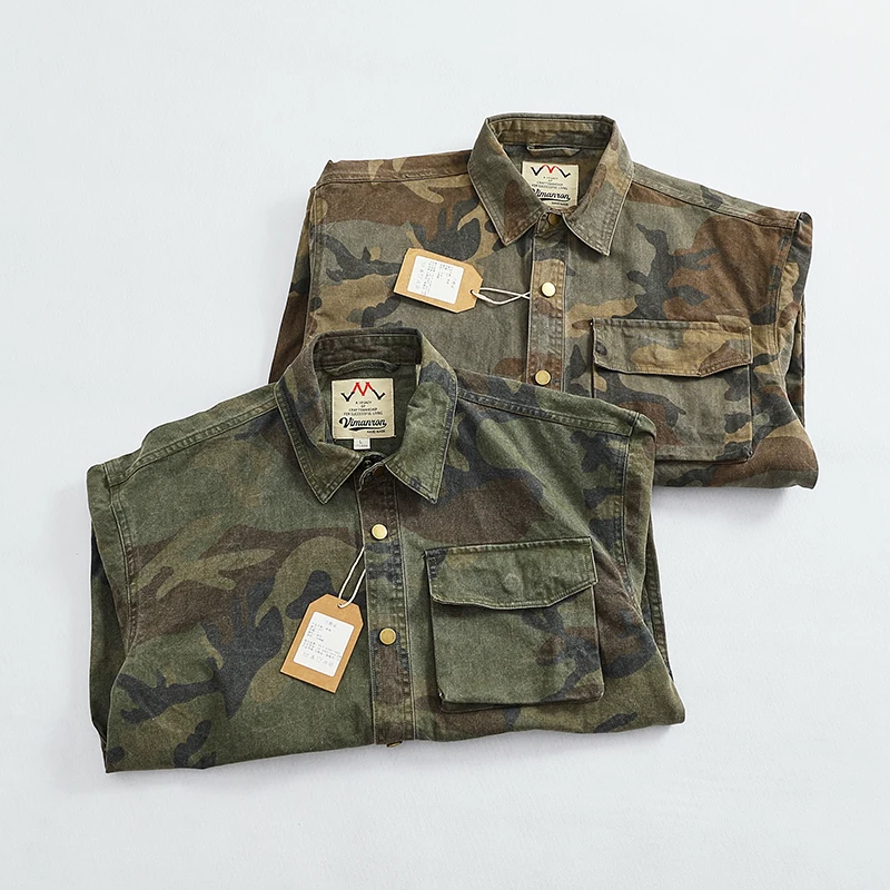 Military Style Casual Camouflage Jacket Outdoor Large Pocket Fashionable Workwear Upper Apparel Autumn New Men's Coat