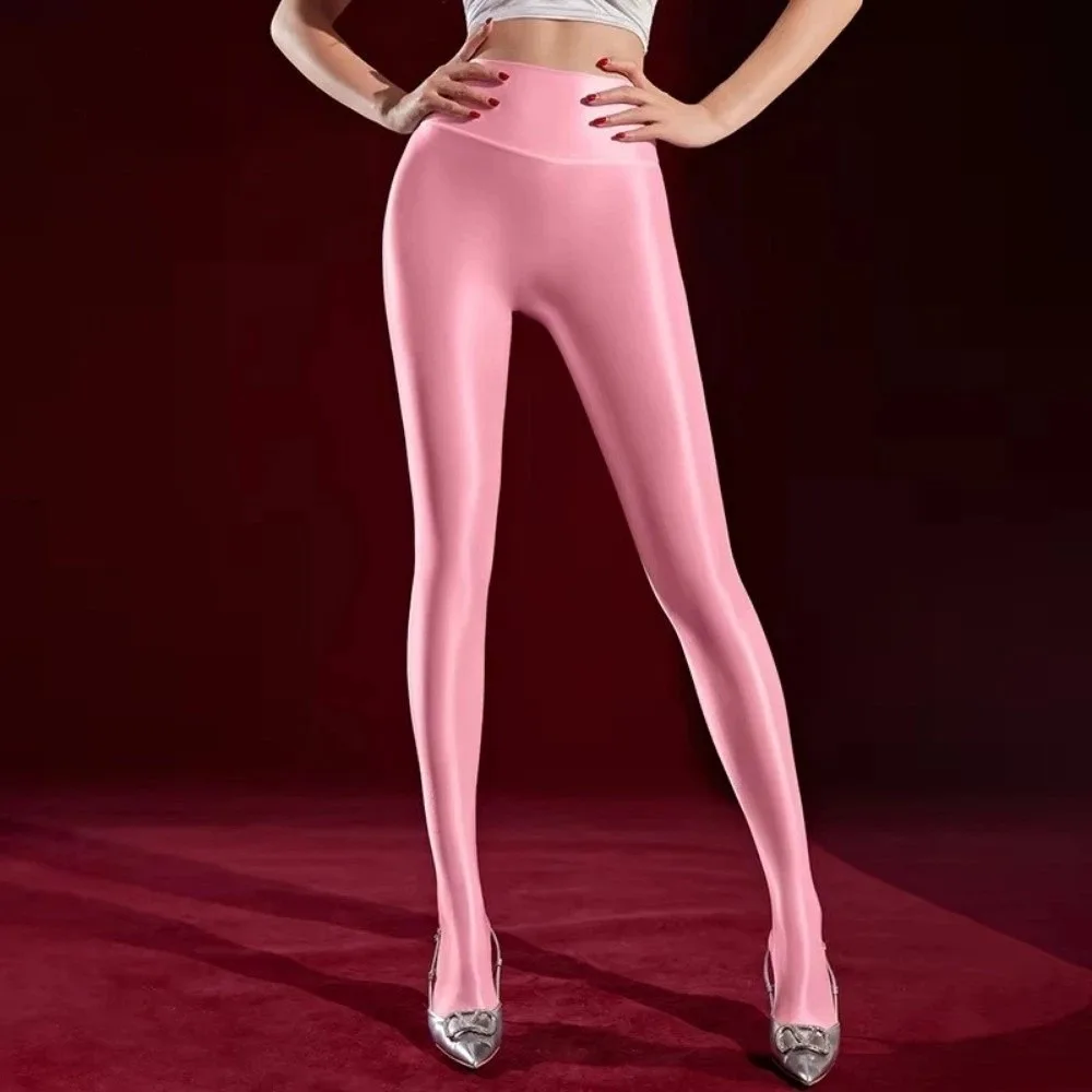 

360 Seamless Glossy Tights Sexy Smooth Lubricated Fitness Tights Comfortable Spring Autumn Dance Yoga Leggings