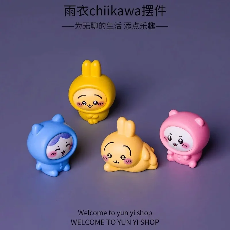 Chiikawa Mini Figurine Cute Cartoon Resin Ornament Micro Landscape Dollhouse DIY Accessories Car Dashboard Desktop Home