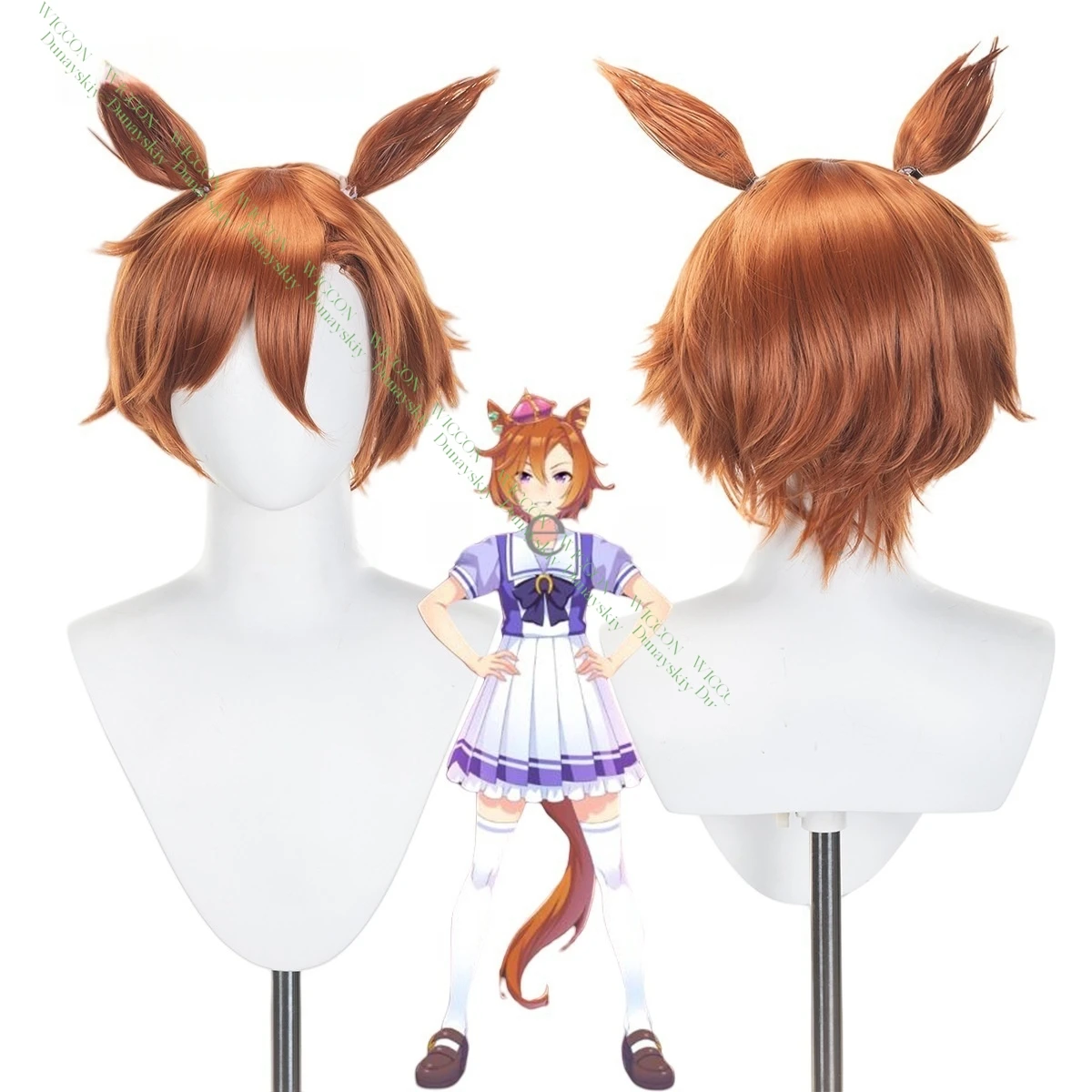 Uma Musume: Pretty Derby T.M. Opera O Cosplay Wig Anime Game Roleplay Party Costume Prop Synthetic Hair Heat Resistant Fiber