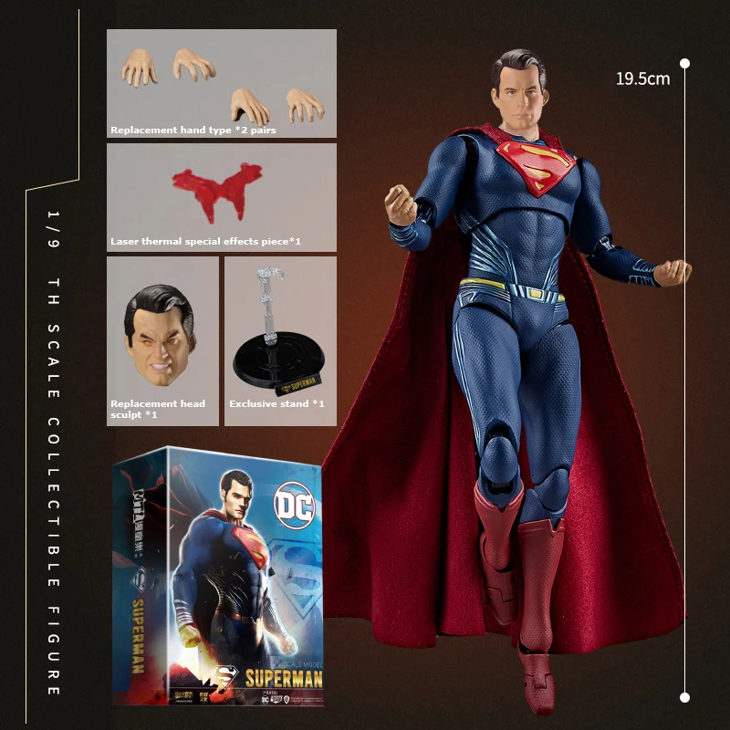 Fondjoy Genuine Model DC Superman 1/9 Scale Action Figure Anime Characters Superman Model Collectible Toys In Stock Boys Gifts