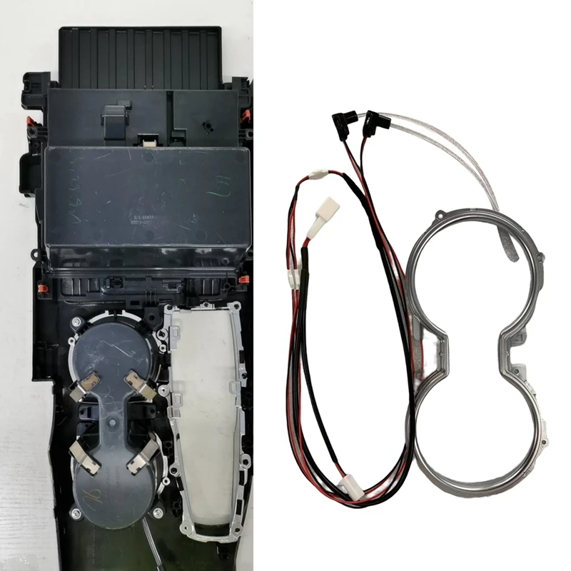 หลอดไฟแอลอีดีสำหรับวางแก้วตรงกลางภายในรถ lampu hias สร้างบรรยากาศแสงสีฟ้าน้ำแข็งสำหรับ Toyota Camry 2018-2022