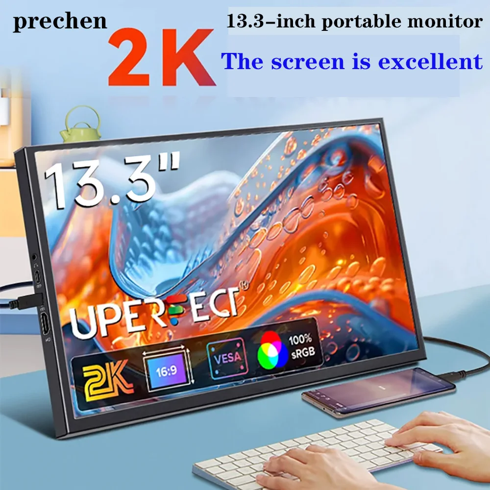 

10 inch 13.3 inch portable display Liquid Crystal Display Mobile phone and computer extension screen Capacitive touch Office sup