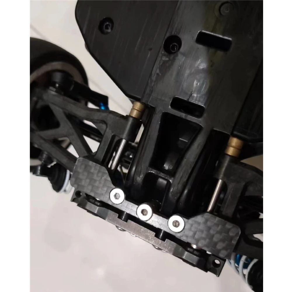 Placa de tope de brazo inferior de fibra de carbono para Tamiya TT02 TT-02 1/10 RC, piezas de mejora de coche, accesorios