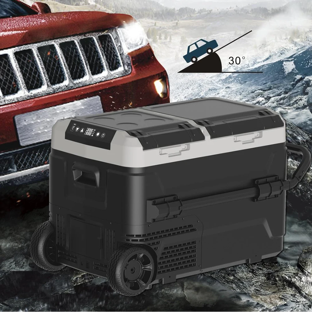 60L Dc 12 24V, Compressor Car Fridge Portable Deep Freezer For Camping Yacht Travel Oem Shell Power/