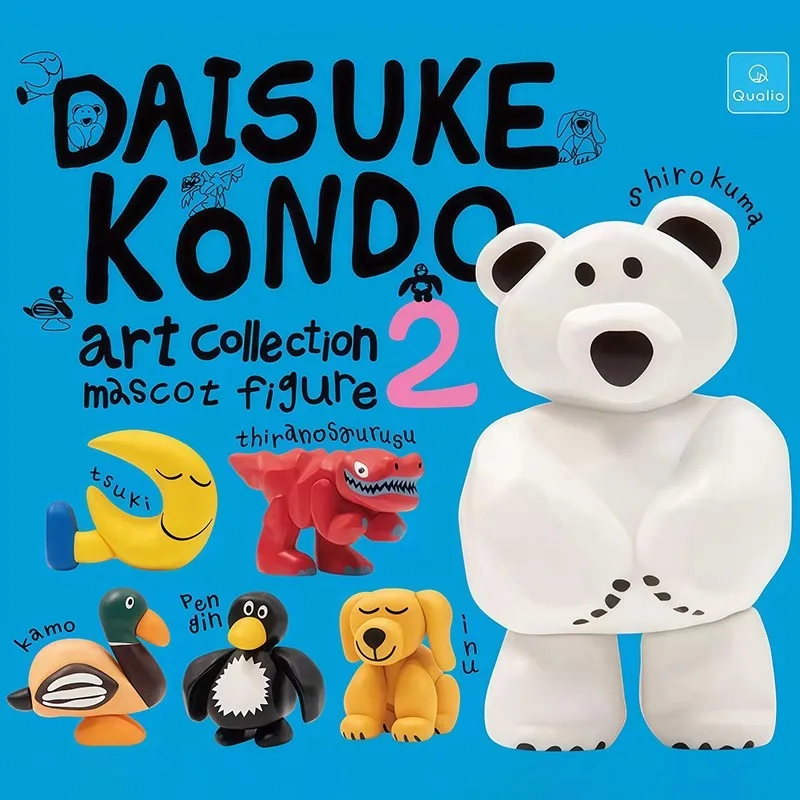 

Original 6Pcs Gashapon DAISUKE KONDO art Collection mascot figure 2 Toys For Kids Gift Model Ornaments