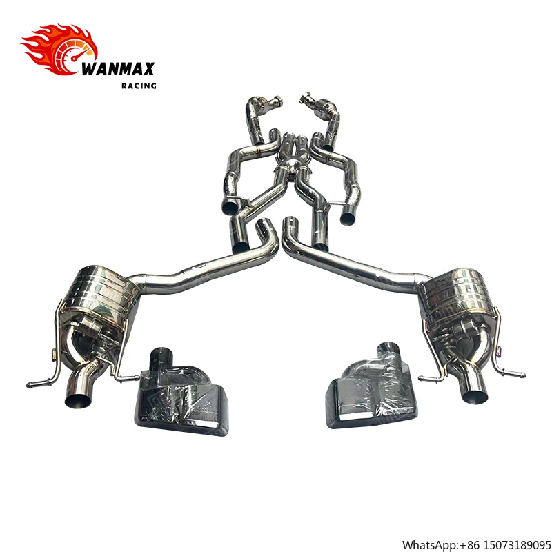 

Выхлопная система Valvetronic Catback из нержавеющей стали для W212 E63 2012 года с X-образной трубой (без насадок, без даунпайпа)