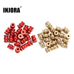 INJORA 20PCS Aluminum Brass Shock Links Joint Balls Pivot Balls with O-rings For 1/24 RC Crawler Car Axial SCX24 Upgrade