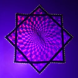 LEDdapo star double-sided printing pattern fluorescent effect rotating handkerchief