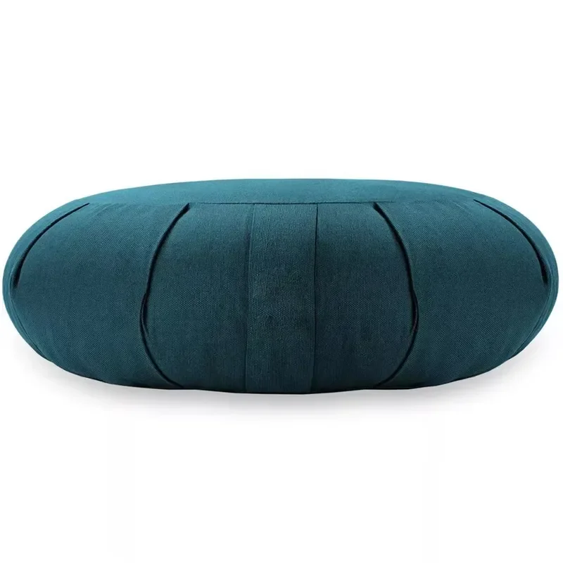 Half Moon Yoga Pillow Organic Cotton Meditation Cushion Filled with Soba Rind for Comfortable Seated Meditation Practice