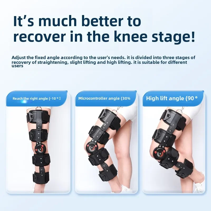 Adjustable knee joint fixing brace knee patella fracture stent meniscus ligament injury lower limb brace
