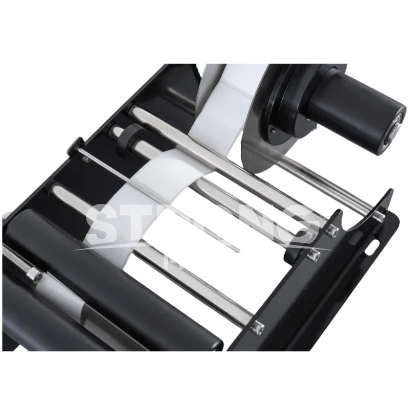 آلة وضع العلامات اليدوية للزجاجات المستديرة مقبض شريط ذاتي اللصق لحقيبة الكرتون فيلم احباط التعبئة والتغليف برميل شبه التلقائي