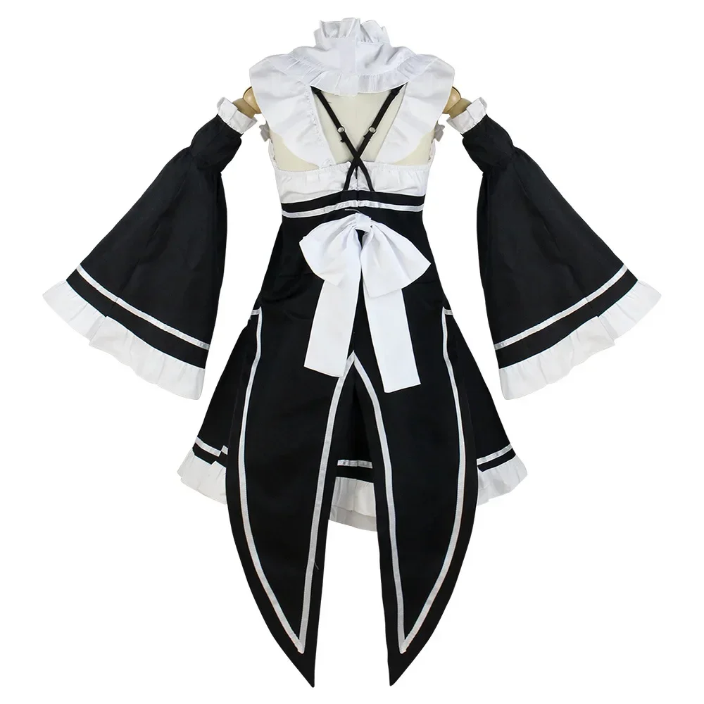 Anime Re:Life In a Different World From Zero Ram Rem Cosplay Costume Adult Women Maid Lolita Dress Suit Halloween Outfit