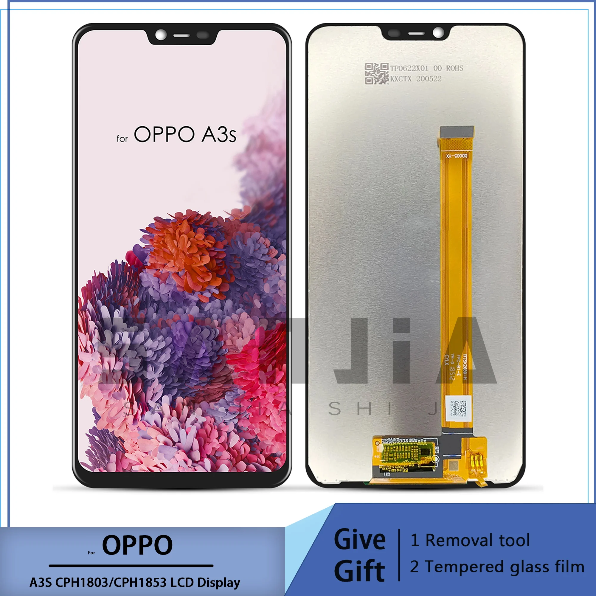 

New for oppo a3s cph1853 lcd screen display touch digitizer assembly for oppo a3s cph1803 with frame replace