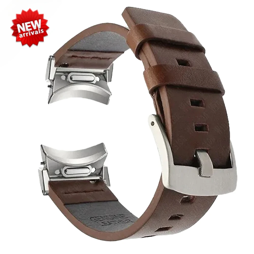 Keine Lücken Lederband für Samsung Galaxy Uhr 6 5 4 40 44mm Quick Fit Metalls chnalle Armband für Galaxy Watch 6 4 Classic 47 43mm