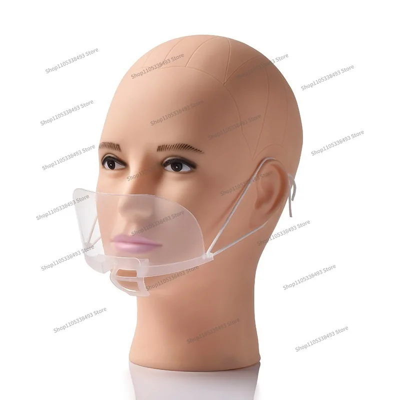 For Chef's Mouth Screen, Catering Hotel Protective Mask, Comfortable Plastic Transparent Mask