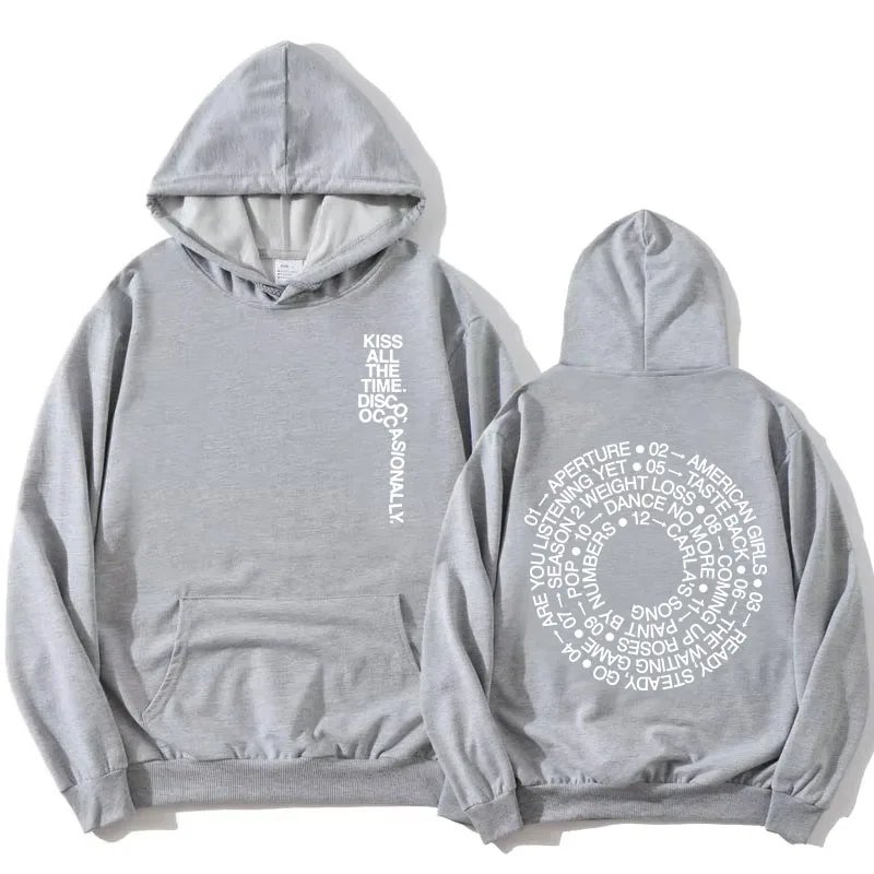 Harry Styles KUSSEN HETEELDIGENDE TITELS. DISCO, AF EN AF WANNEER. Hoodies Album Design Grafische print Sweatshirts Dameskleding Fleece Hoodie