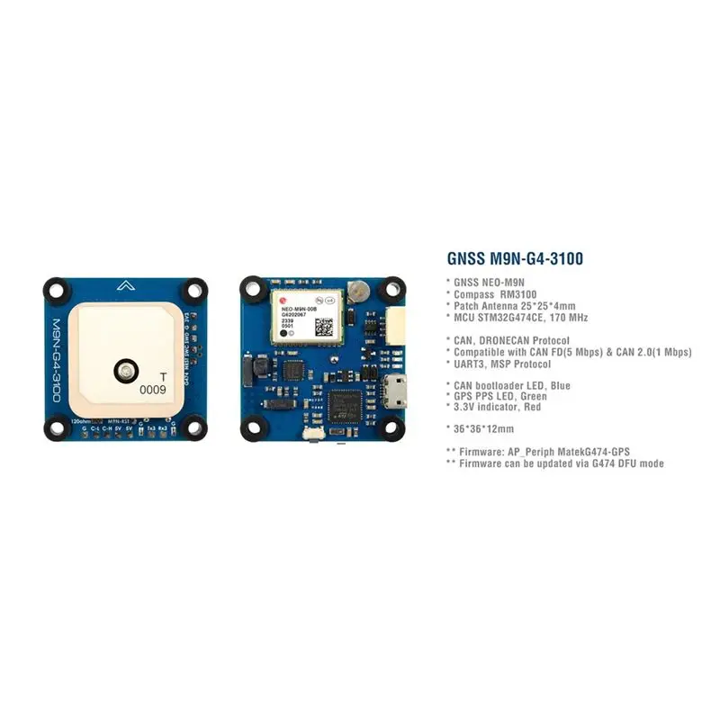 Dependable-M9N-G4-3100 GPS Module AP_Periph Dronecan GNSS Support GPS Galileo GLONASS Beidou For FPV Drone