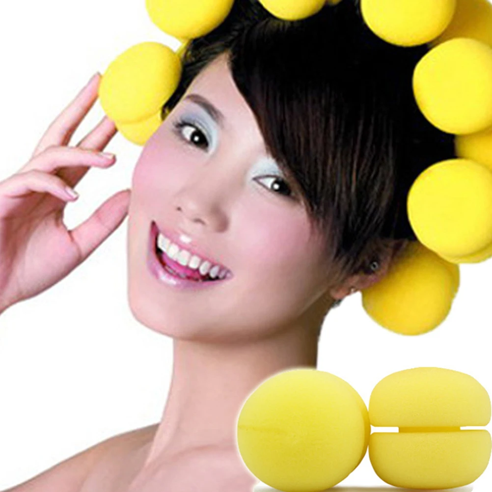 

4 Sets Sponge Mushroom Mushroom Curl Sponge Design Easy Styling Tool Women Hair Rollers Temporary Curls Hair Care
