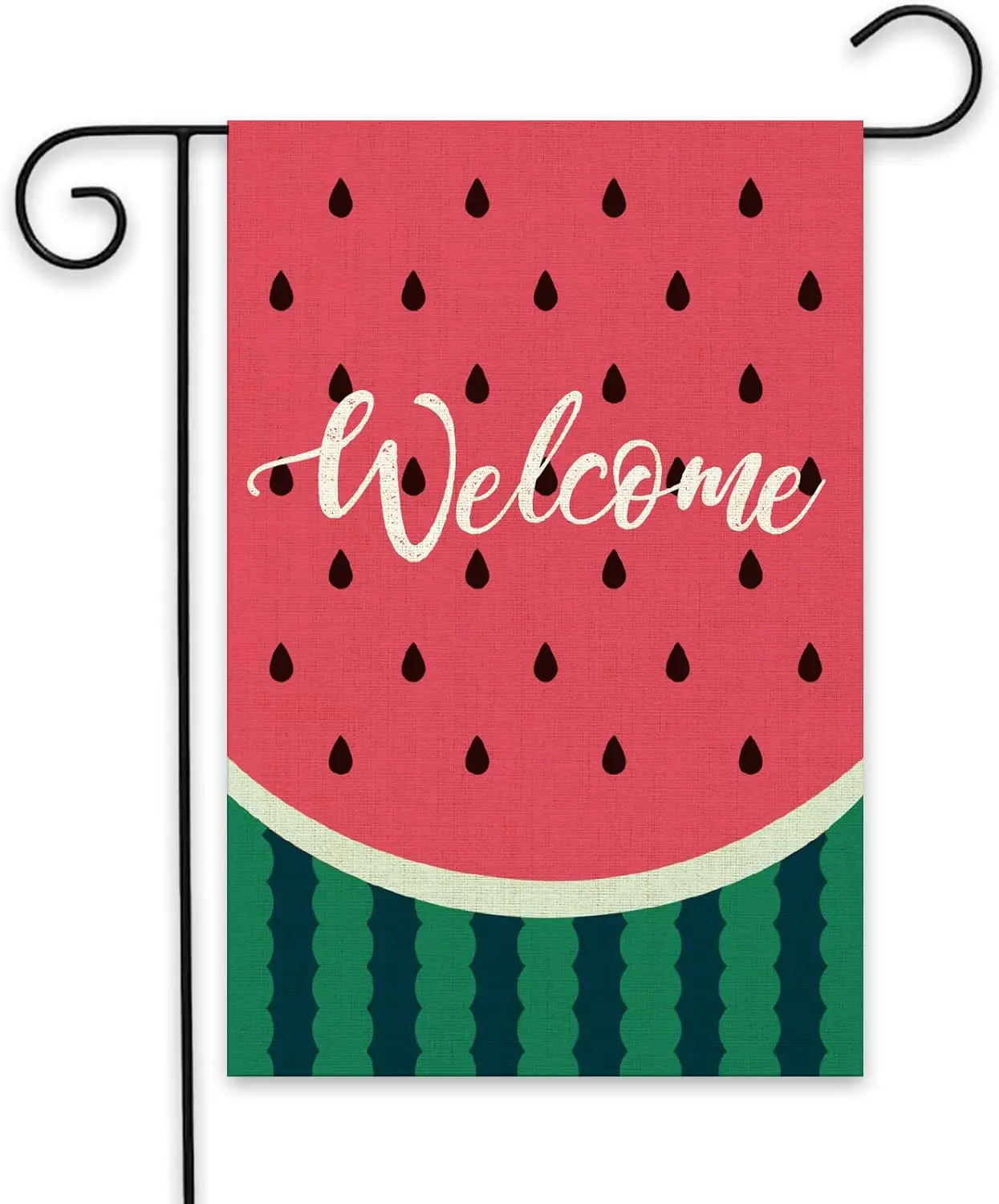 ShuanQ Watermelon Welcome Garden Flag Double Sided Summer Fruit Welcome Flag for Home Yard Farmhouse Outside Decoration Summer S