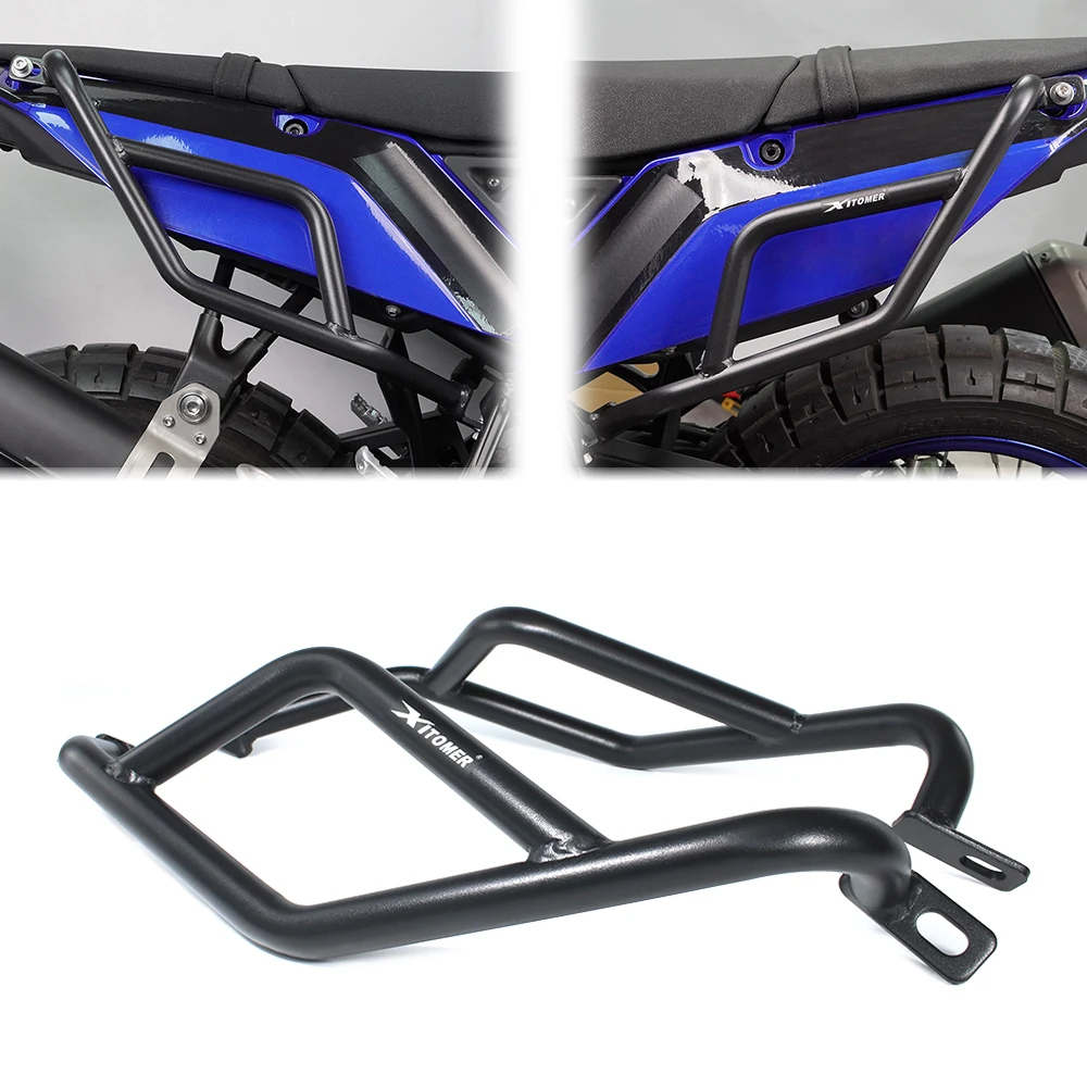 

Для мотоциклов Tenere 700 XTZ690 (2019-2024) стальные боковые защитные дуги, крепление для кофров, защита рамы, боковые защитные накладки