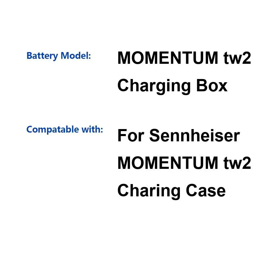 Premium Replacement Wireless Headphone Charging Case Battery Fast Charging For Sennheiser Momentum tw2 Charing Case Charging Box