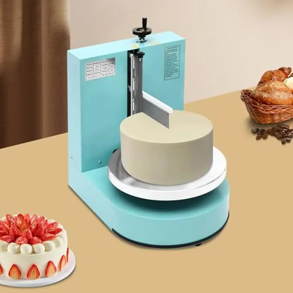 Automatic Cake Cream Butter Spreader Coating Machine w/ LCD Display & Adjustable Spatulas Even Coating & Decoration Efficiently