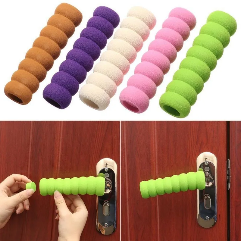 Soft Foam Door Handle Covers Thickened Spiral Doorknob Guard Protector Anti-collision Door Stopper Anti-Slip Door Handle Covers