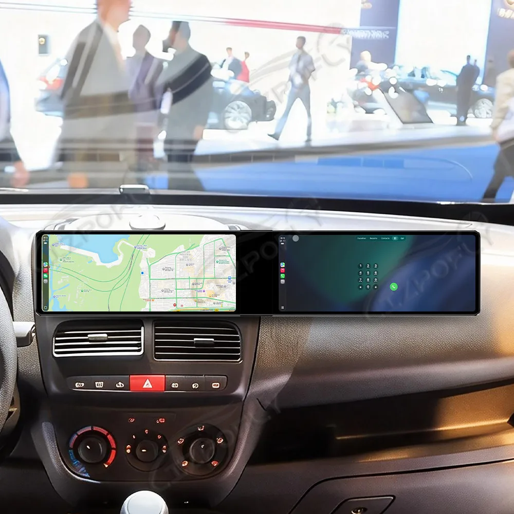 

Автомагнитола Lizpofly с двумя 12,3-дюймовыми сенсорными экранами, CarPlay, для Opel Combo 2010-2015, Android 13, GPS-навигация, мультимедийный проигрыватель