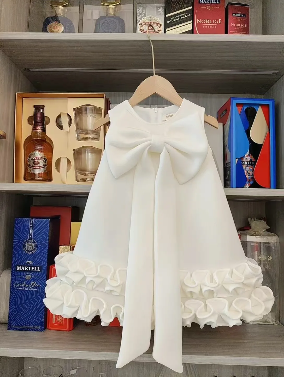 Girls Dress Dress Three-dimensional Banquet Birthday Show Elegant Heavy Industry Dress Bow