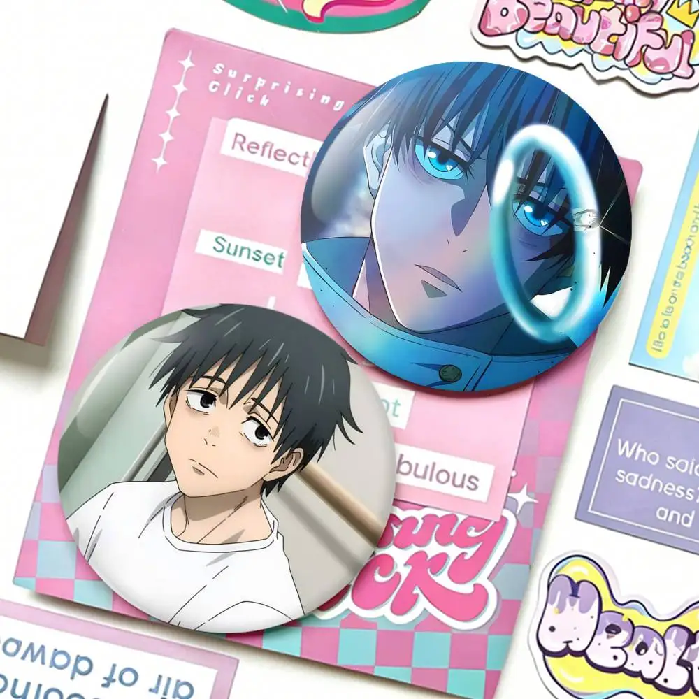 

O-Okkotsu Yuta J-Jujutsu K-Kaisen Laser Badge Creative Pins Brooch for Bag Clothes Hat Decor Gifts Fans Collect
