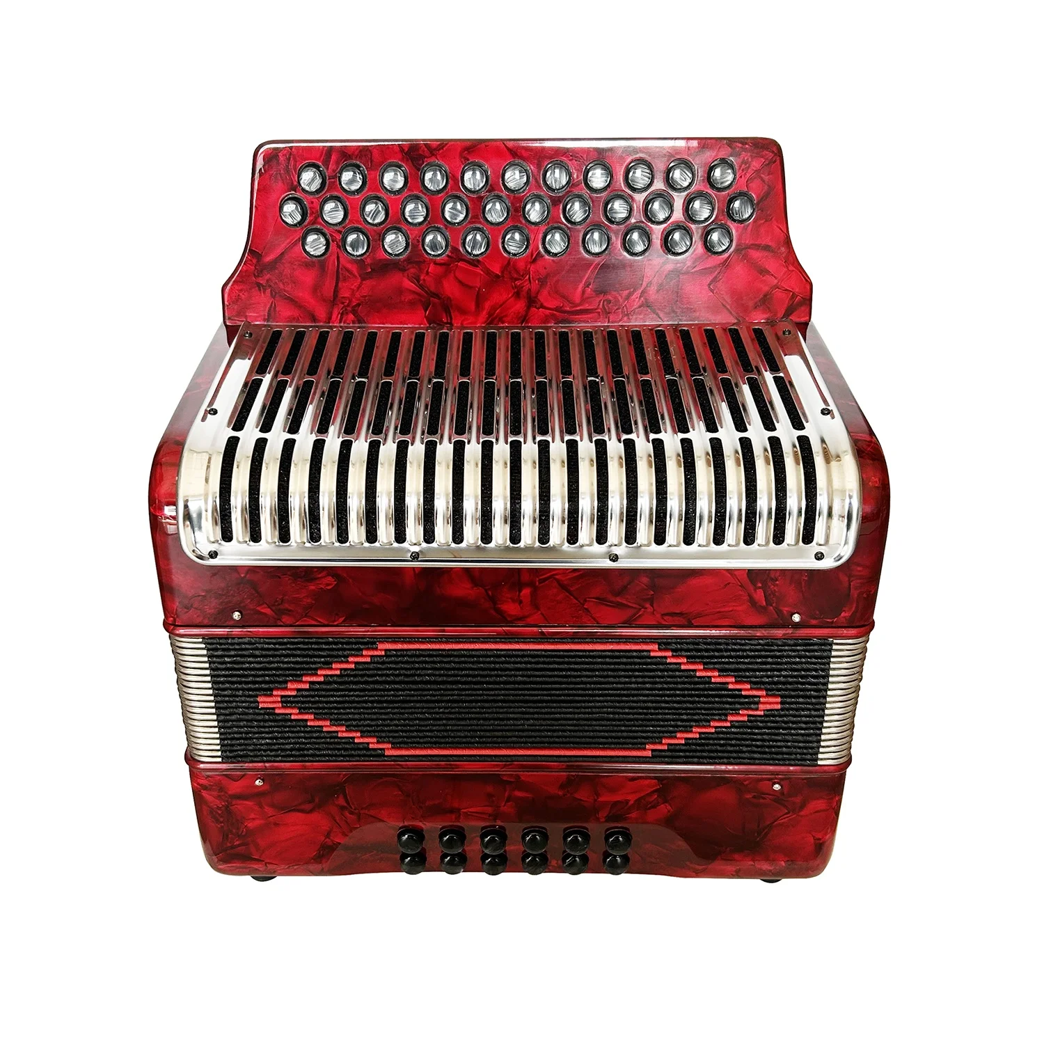 SEASOUND OEM High Quality Cheap Red 34 Buttons 12 Bass Student Accordion Instrument Acordeon JB3412