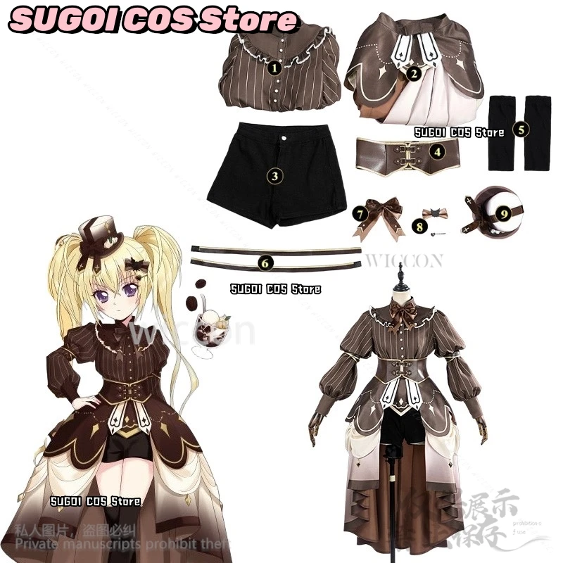 Anime Shugo Chara Cosplay Utau Tsukiyomi Costume Cioccolato Abito Da Principessa Lolita Parrucche Per Le Ragazze Donna Halloween Cos Personalizzato