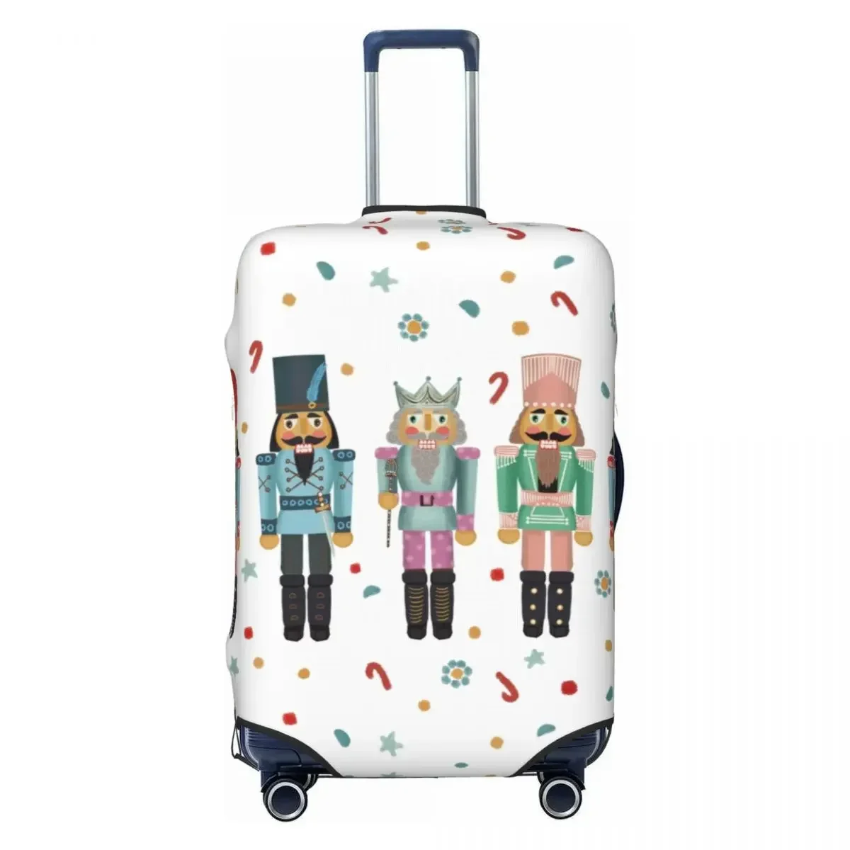 Custom Nutcracker Party Luggage Cover Protector Funny Christmas Nutcrackers Toy Soldier Travel Suitcase Covers for 18-32 Inch