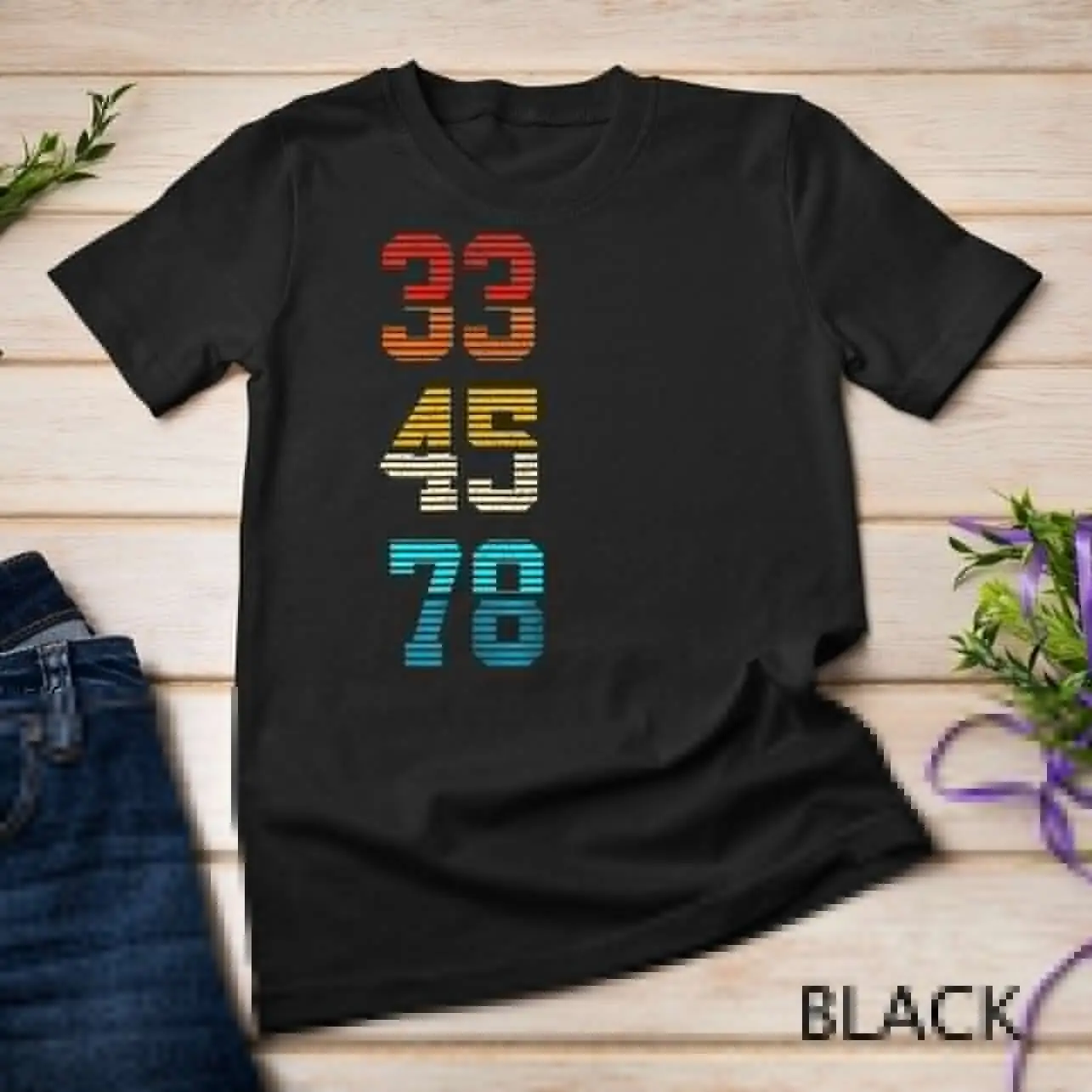 

33 45 78 RPM Vintage Retro Vinyl Record DJ Music Gift T-Shirt Unisex T-shirt