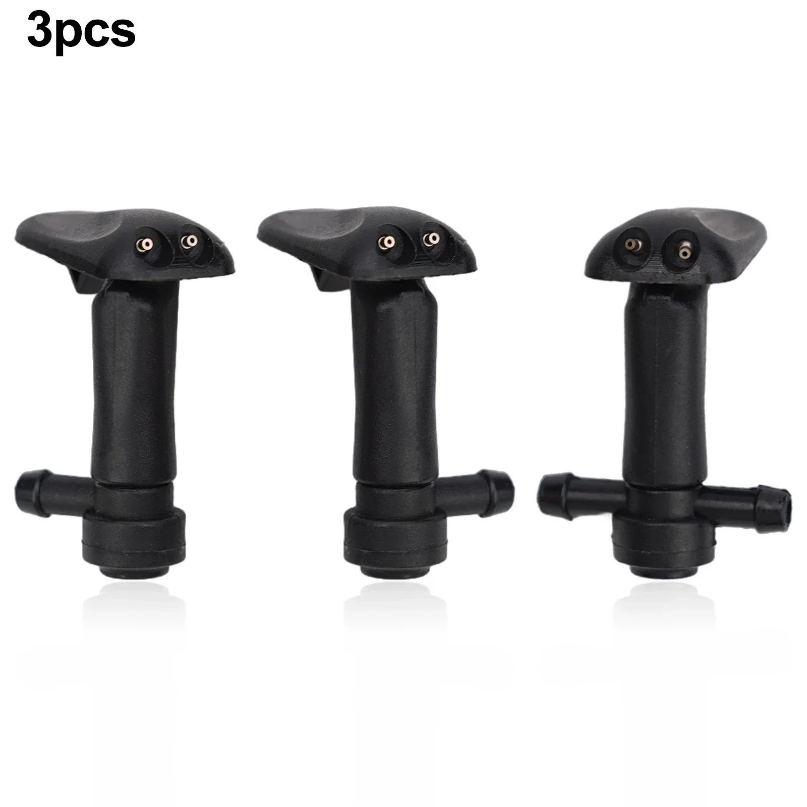 3Pcs Car Windshield Washer Engine Hood Wiper Straight Column Spray Nozzles For Saab 9-3 9-3X 2003-11 12778850 12778849