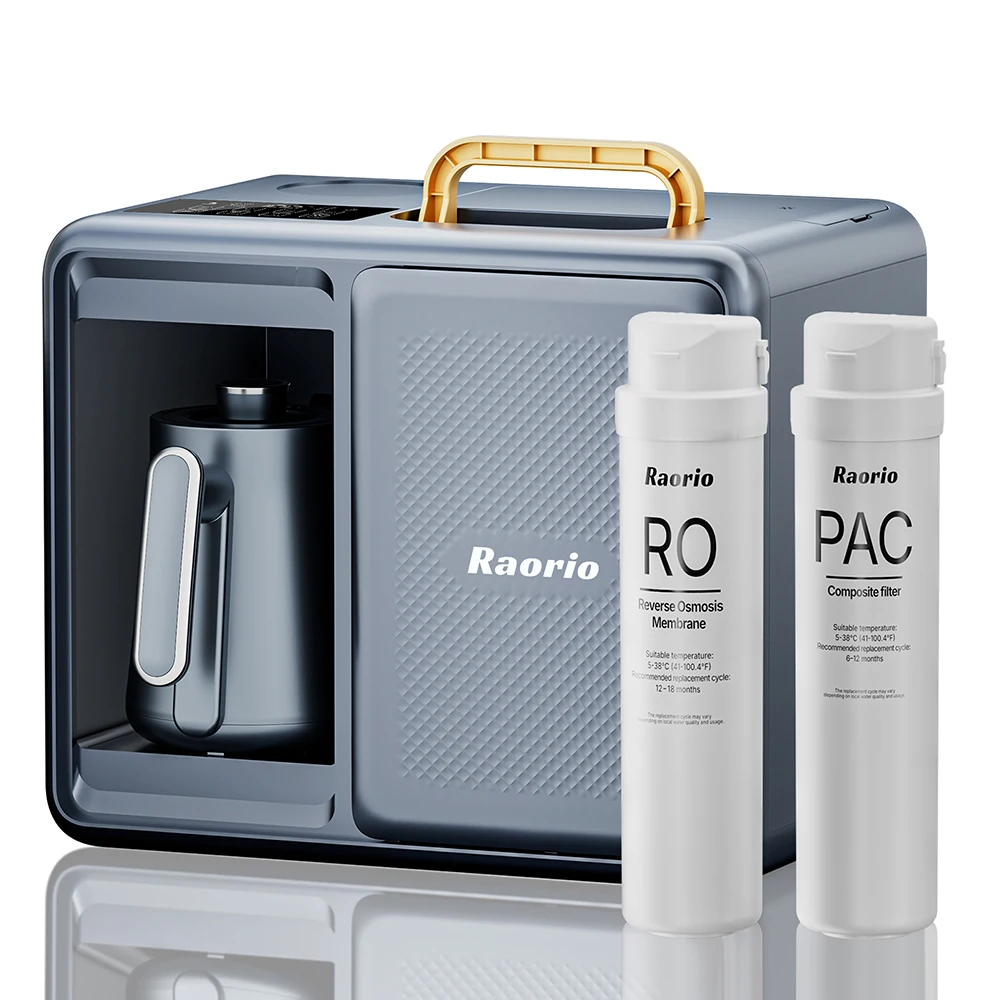 

4л мобильная система фильтрации воды RO с чайником 0,8л, быстрый нагрев, прямой настольный очиститель обратного осмоса для автодома/путешествий/кемпинга