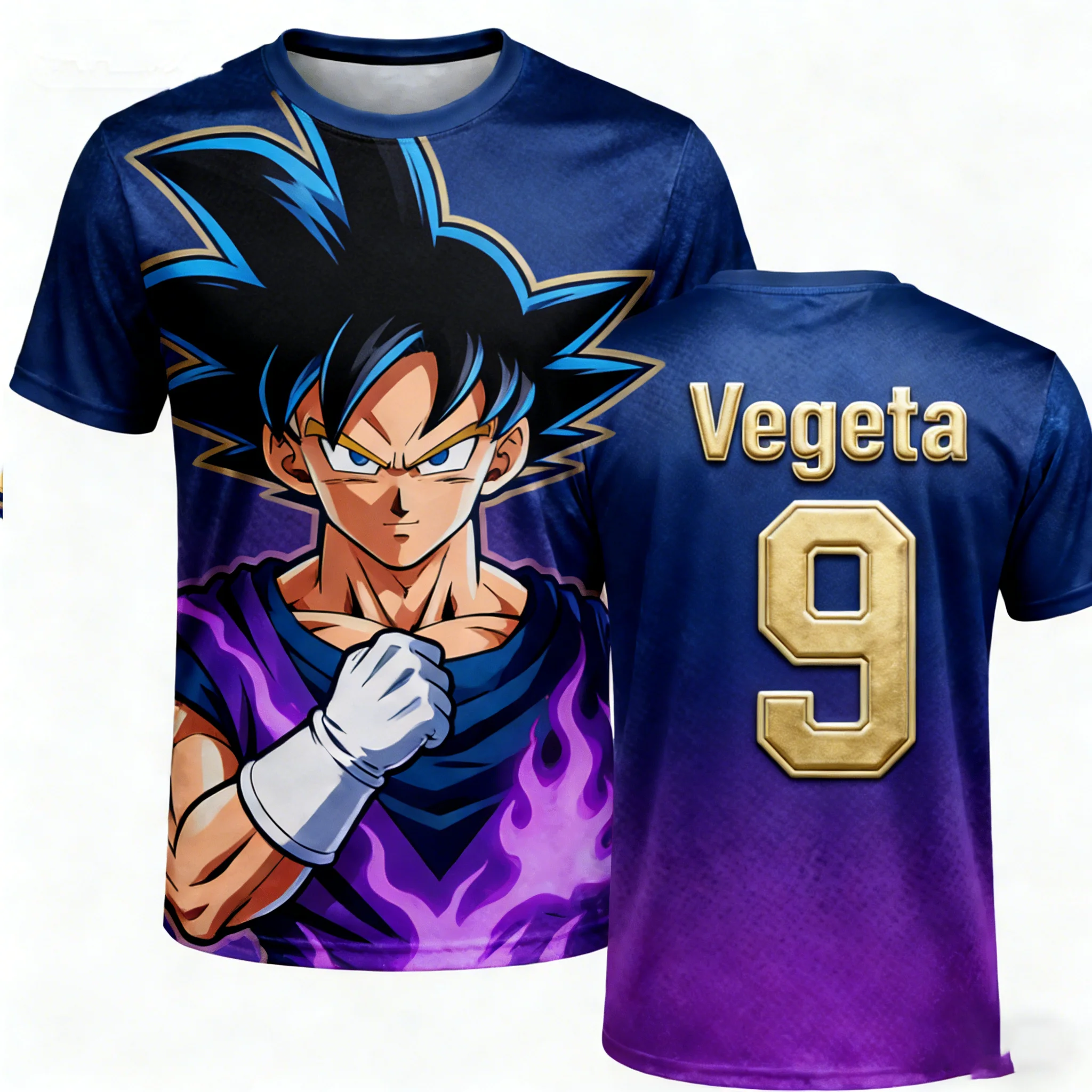 Dragon Ball Trunks No.18 Anime Soccer Jersey Unisex Kids Quick Dry Breathable Short Sleeve Tee Fashion Streetwear Sport Tops