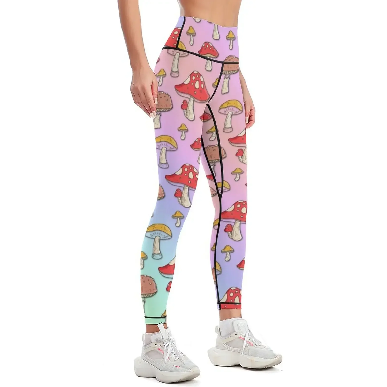 Holographic Mushroom All Over Print Leggings workout shorts Women's tights Legging sport Womens Leggings