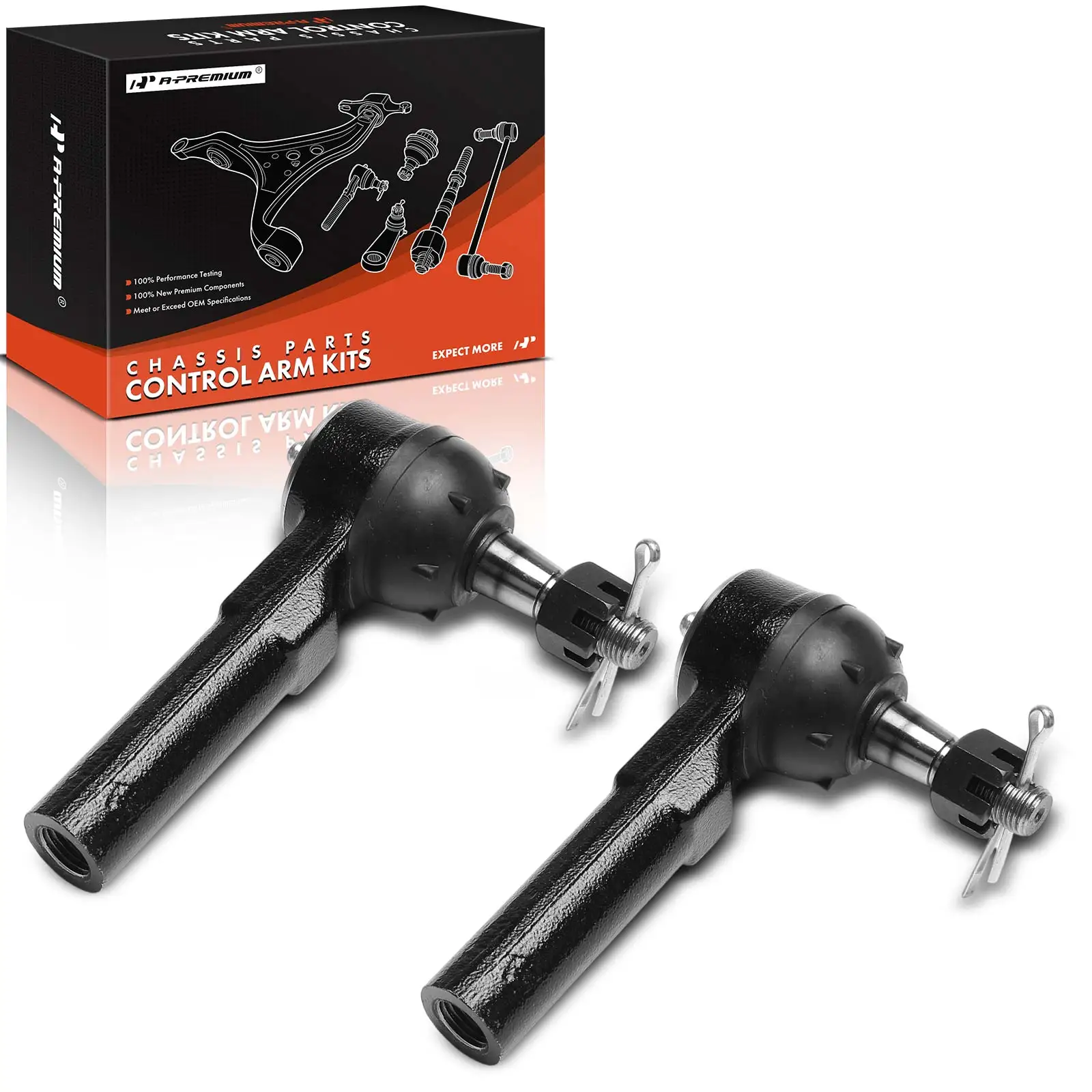 A-Premium 2x Front Outer Steering Tie Rod End for Chrysler PT Cruiser 2001-2010 Neon Dodge Neon 1995-2005 SX 2.0 2003-2005 4762861AA