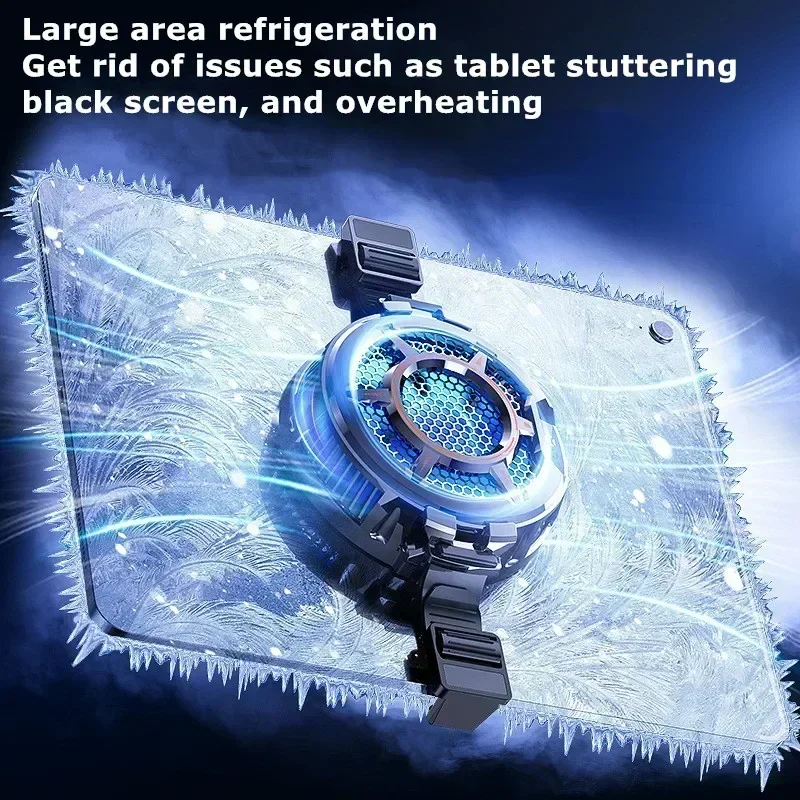 Flat Radiator CX05 3-Speeds Adjustable Semiconductor Refrigeration Cooling Fan Radiator for IPad IOS Android PUBG Game Tablet