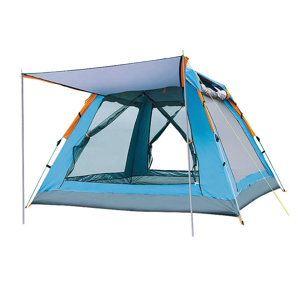 Durable Quick Pop up Four-Season Waterproof Oxford Fabric Outdoor Camping Tent for Family Travel Hiking and Picnic Adventures