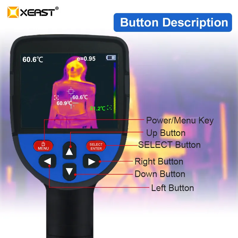 XEAST Handheld Thermal Imager HOT XE-31 Super Professional Ultra-precise Fault Detection 3.5-Inch High-Definition Color Screen