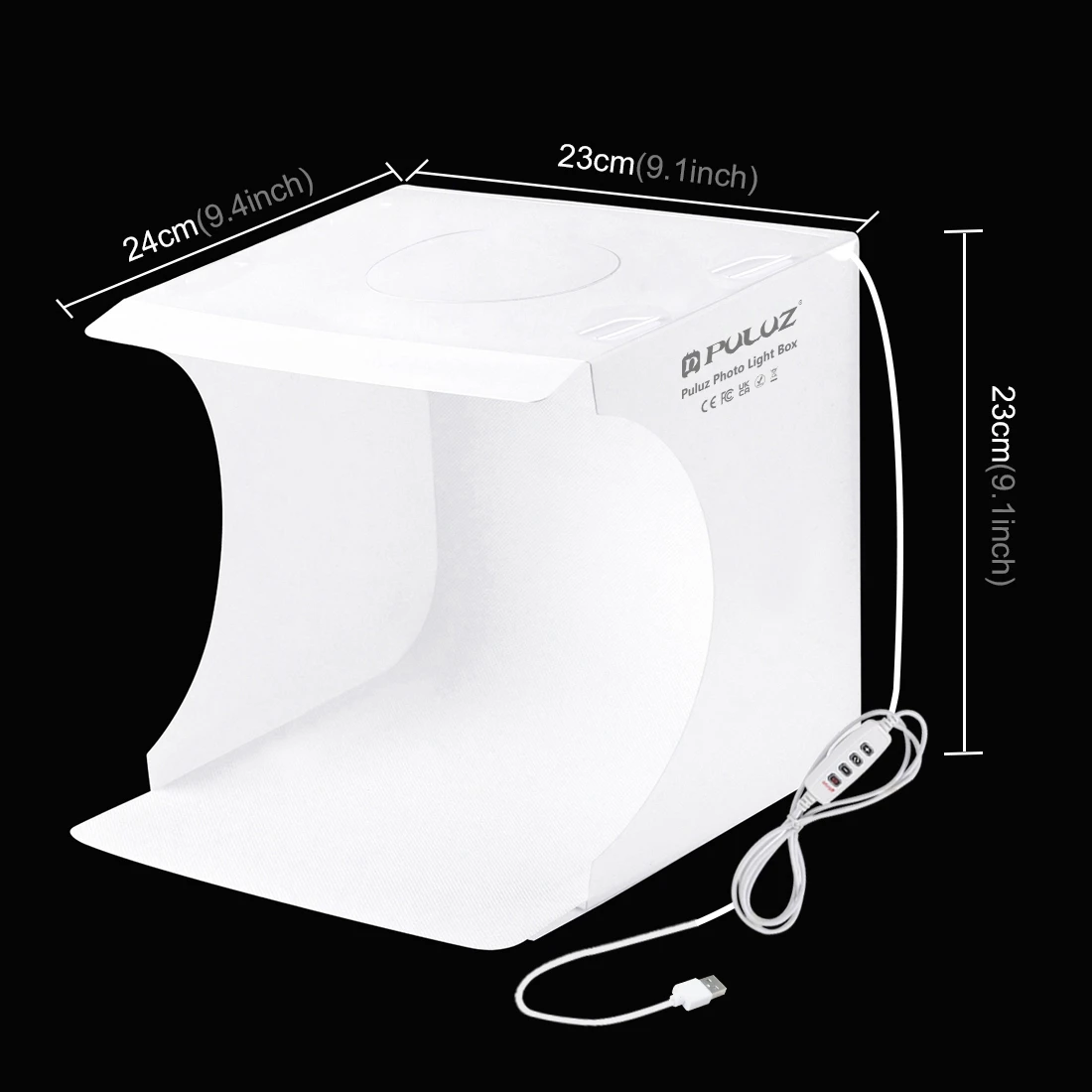 23cm Ring LED Panel Folding Portable Light Photo Lighting Mini Studio Shooting Tent Box Kit with 6 Colors Backdrops Photo Box