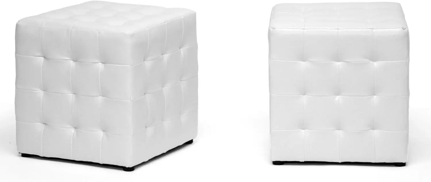 

Studio Siskal Modern Cube Ottoman, белый, набор из 2,