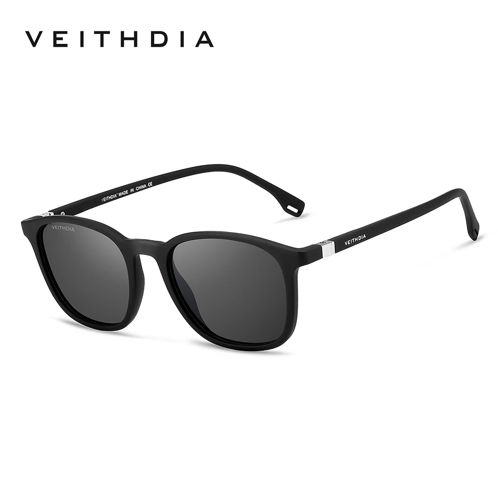 VEITHDIA Marke männer Sonnenbrille Retro TR90 Brillen Polarisierte Linse Vintage Brillen Männlich Fahren Sonnenbrille Für Frauen V7520 8