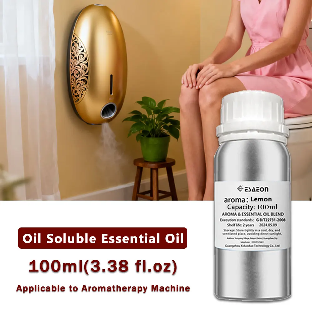 ESAEON 100ml (3.38 fl.oz) Lemon Essential Oils - For Fragrance Diffuser & Aroma Diffuser & Aromatherapy Diffuser Supply Liquid