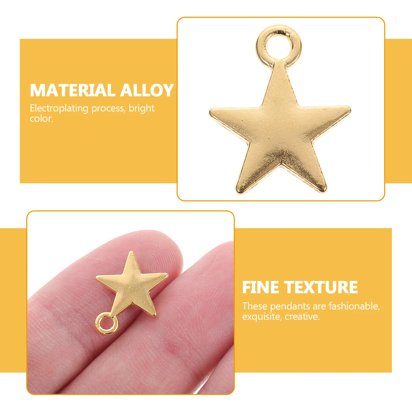 

30 Pcs Pentagram Pendant Hollow Star Shape Earring Pendants Jewellery Charms for Jewelry Making Bulk Bracelet